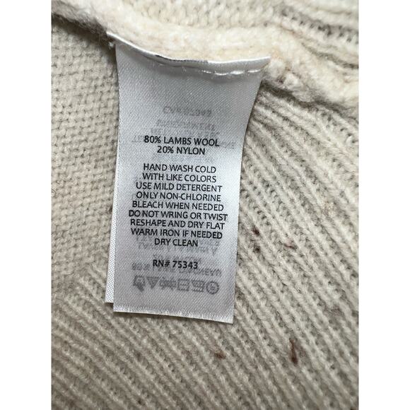 ANAPO lambswool blend - beige/ivory sweater - size L - Picture 4 of 8